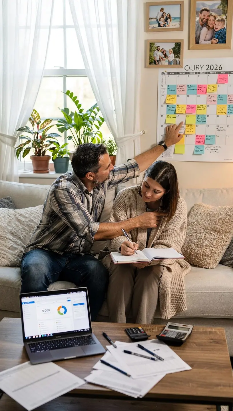 Számítógép előtt ülő személy, aki költségvetést készít.